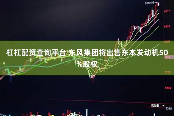 杠杠配资查询平台 东风集团将出售东本发动机50%股权