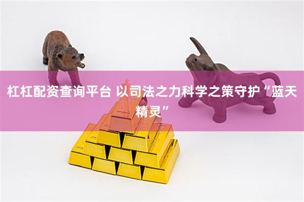 杠杠配资查询平台 以司法之力科学之策守护“蓝天精灵”