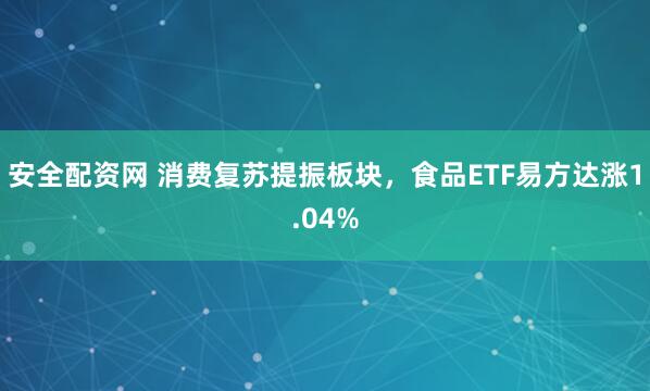 安全配资网 消费复苏提振板块，食品ETF易方达涨1.04%